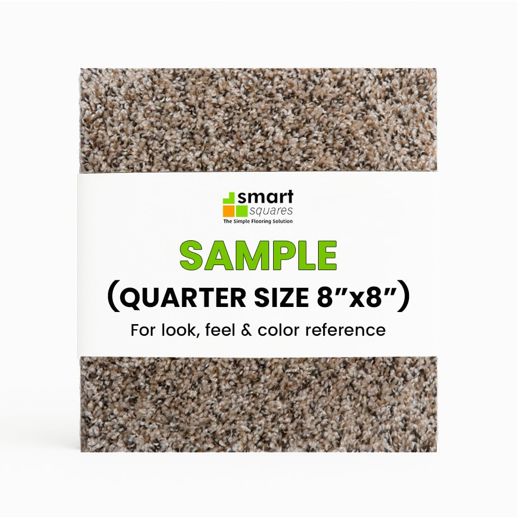 Photo 1 of Smart Squares Walk in The Park Premium Made in The USA Carpet Tiles 18x18 Inch, Soft Padded, Seamless Appearance, Peel and Stick for Easy DIY Installation (760 Gemstone, Sample (8” x 8”))