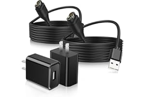 QKCOK 2 Pack Wall Fast Charger for Garmin Charger for Garmin Fenix 8 7 6 6X 5 5S Forerunner 55/255/745, Venu Sq 2 Plus 2S 3S,Vivoactive 5 4 4S, Instinct 2 2S 2X 3 GPS Smartwatch Magnetic Charging Cable Cord