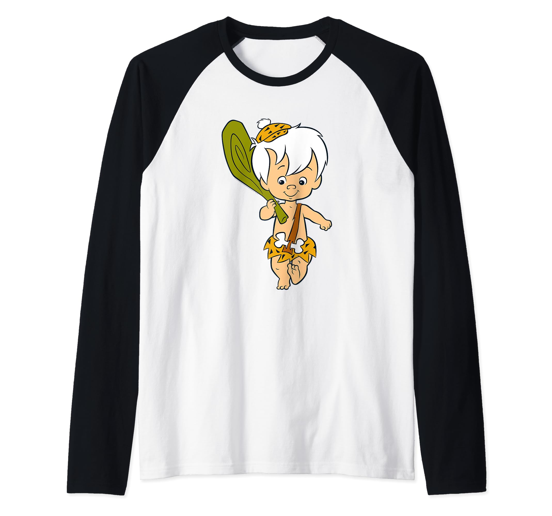 The Flintstones Bamm Bamm Rubble Classic Pose Raglan Baseball Tee