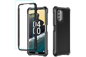 AULZAJU for Nokia G310 5G Case with Screen Protector, Nokia G310 Phone Case Full Body Heavy Duty Protection,Frosted PC Back Soft TPU Edge Bumper Military Grade Shockproof Phone Cover for Nokia G310 Black