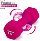 Pure Health Neoprene Dumbbell Pair 1kg Pink 2kg 3kg 4kg 5kg 8kg 10kg view 2