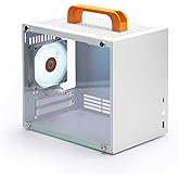 SGPC K66 Lite 8.4L Mini ITX Case, Tempered Glass Gaming Chassis | 8.4L tempered glass gaming case with direct GPU layout, 135mm air cooler support, 120mm AIO, and ARGB fan.