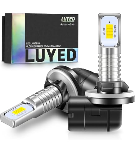 880 / 881 LED Fog Light Bulbs - Fanless - 5,000 Lumens/Set - 6500K