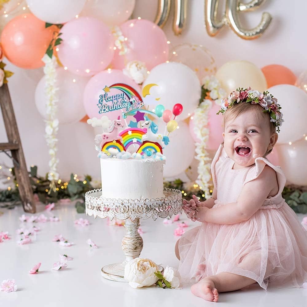 Snungphir Gateau Decoration Arc En Ciel Joyeux Anniversaire Cake Topper Dekorationen Happy Birthday Banniere Nuage Ballons Lune Etoiles Cupcake Topper Decorations Et Accessoires De Fete Decorations Et Accessoires De Fetes Kalchem Com Pl