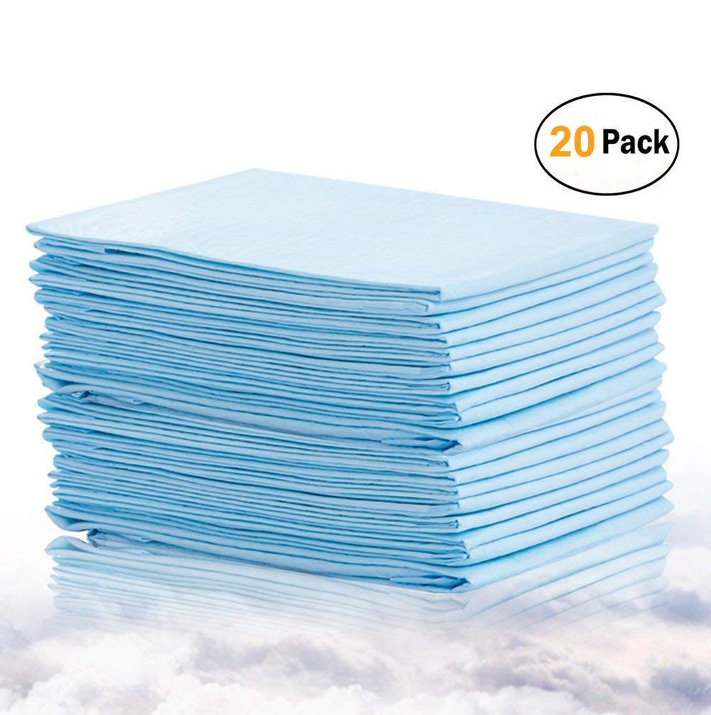Bocks Baby Disposable Changing Pads, 20 Pack Incontinence Bed Pad