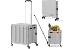 TODAYGO Collapsible Teacher Cart on Wheels:65L Storage Organizer for School&Office Supplies Foldable Utility Cart for Rolling Cart with Wheels,Storage Organizer for Home,Easter Gifts & Shopping