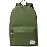 VASCHY School Backpack, Unisex Slim Lightweight Water-resistant Backpack for Men Women College Schoolbag Travel Bookbag