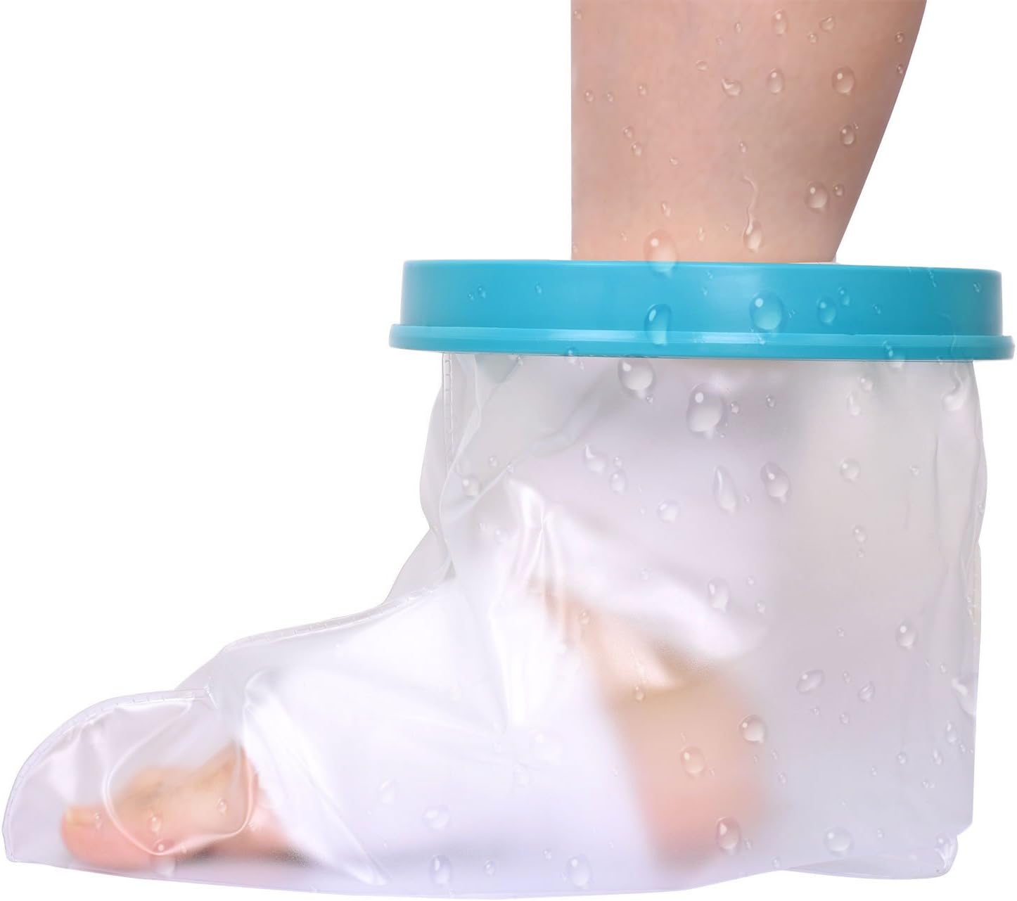 Waterproof Cast Protector Leg, Reusable Child Leg Foot Cast Cover Bandage for Bathing Swimming Shower with Light-Weight Watertight Protector Foot Broken, Ankle Injury, Calf Wounds, Toe Burns, Surgery