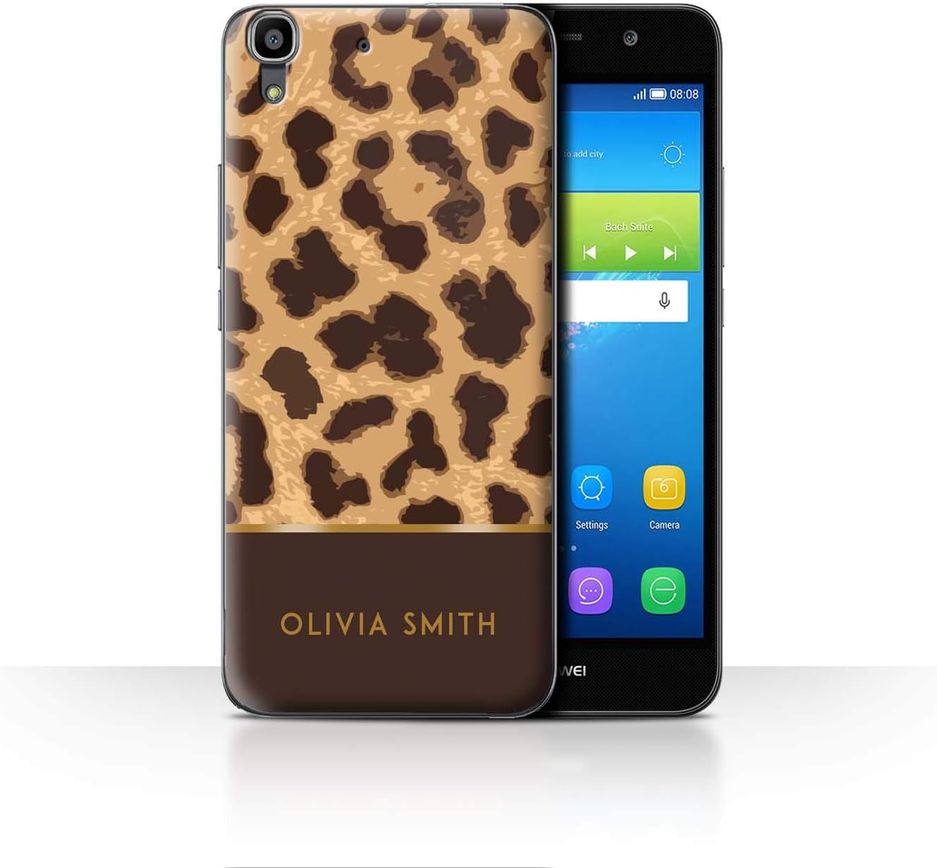 Personalized Custom Fashion Animal Print Pattern Case for Huawei Y6 / Leopard/Cheetah Design/Initial/Name/Text DIY Cover