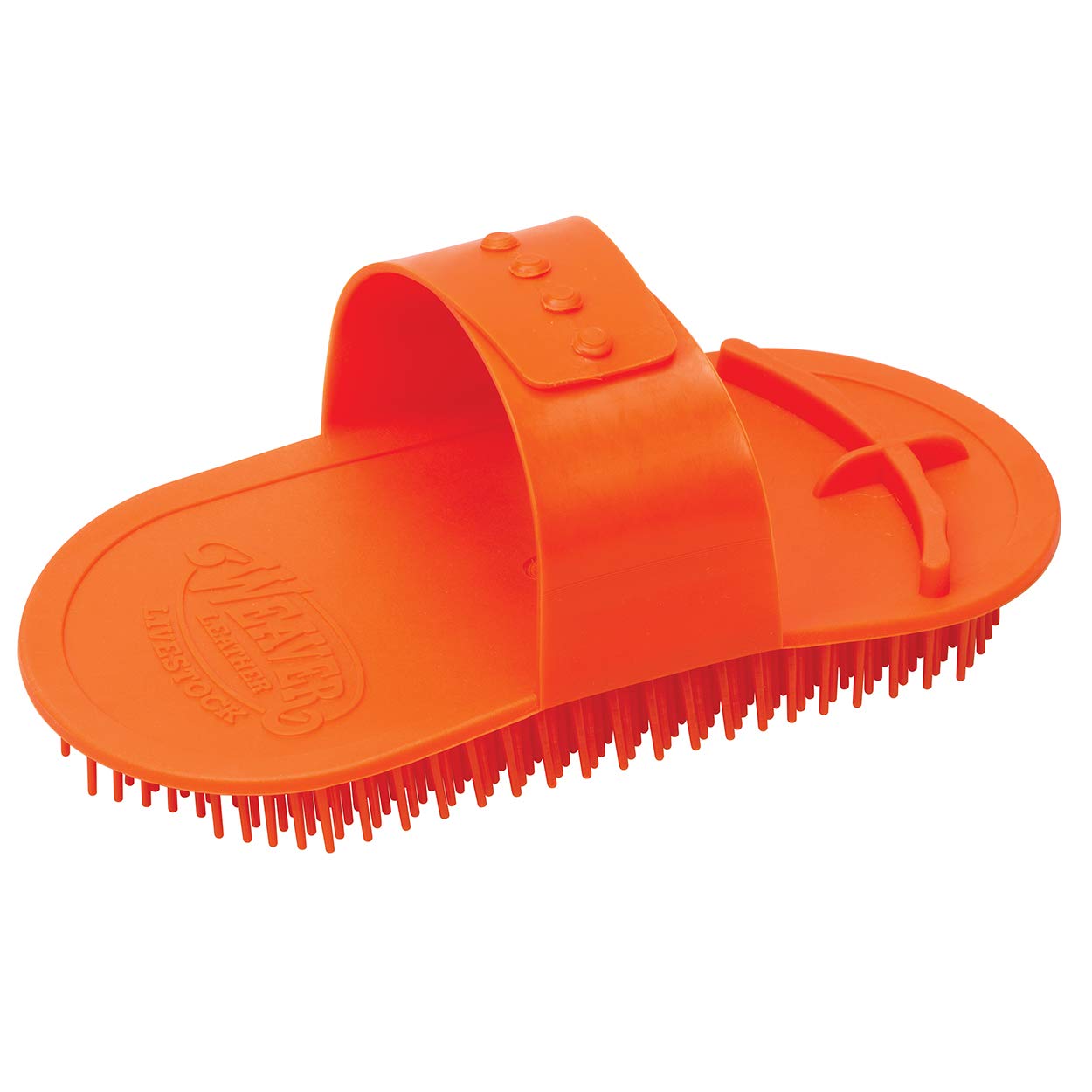 Photo 1 of Weaver Livestock MASSAGE BRUSH, Orange