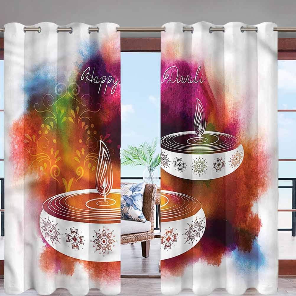 Hiiiman - Panel de cortina impermeable con bloqueo de luz solar, 108 x