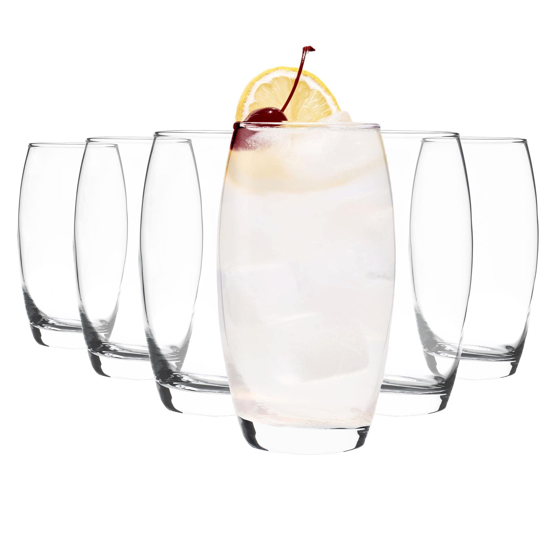 LAV Highball Glass / Tumbler Water Glasses / Juice Drinking Glasses / Tall Drinking Glasses / Set of 6 Glasses / 510 cc