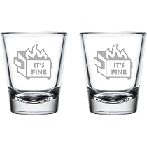 Amazon.com | MIP Set of 2 Shot Glasses 1.75oz Shot Glass Gift It's ...