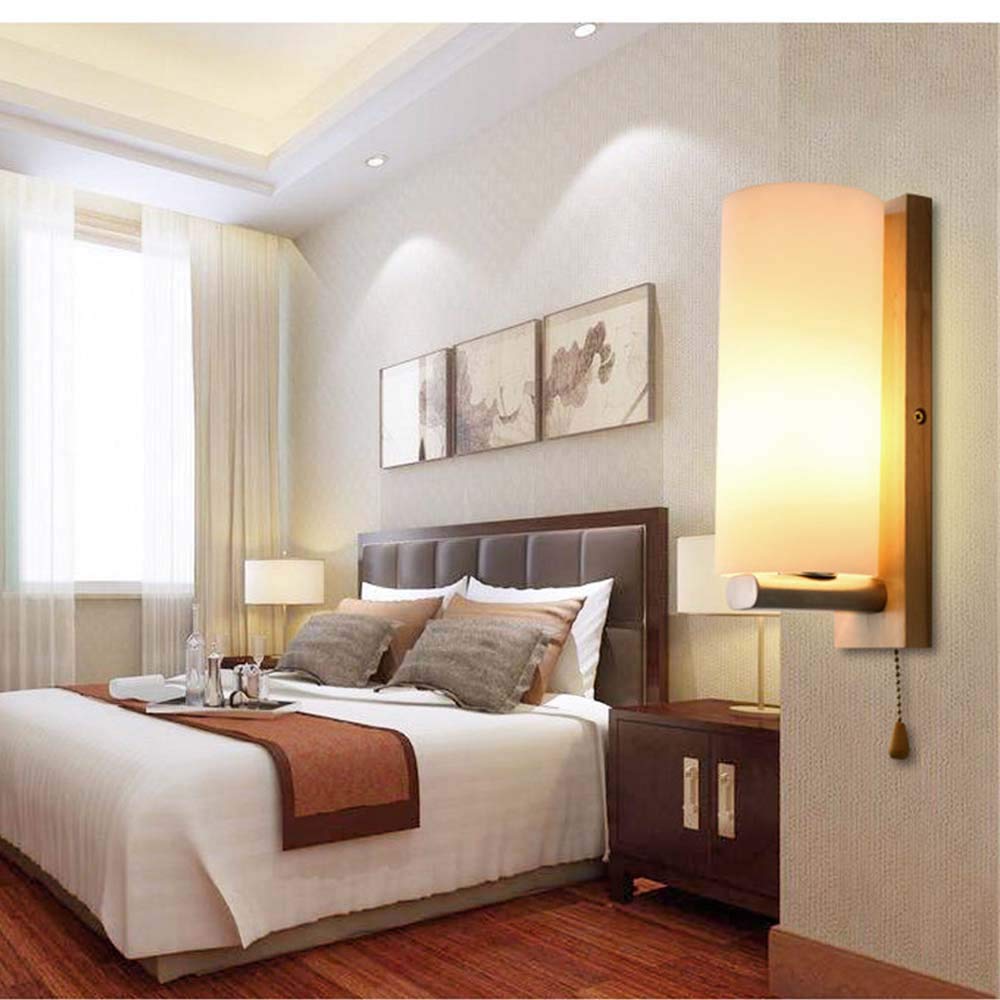 Wohnzimmerlampe, Schlafzimmerlampe, Holz, Gold-Farben Amkoc Modern