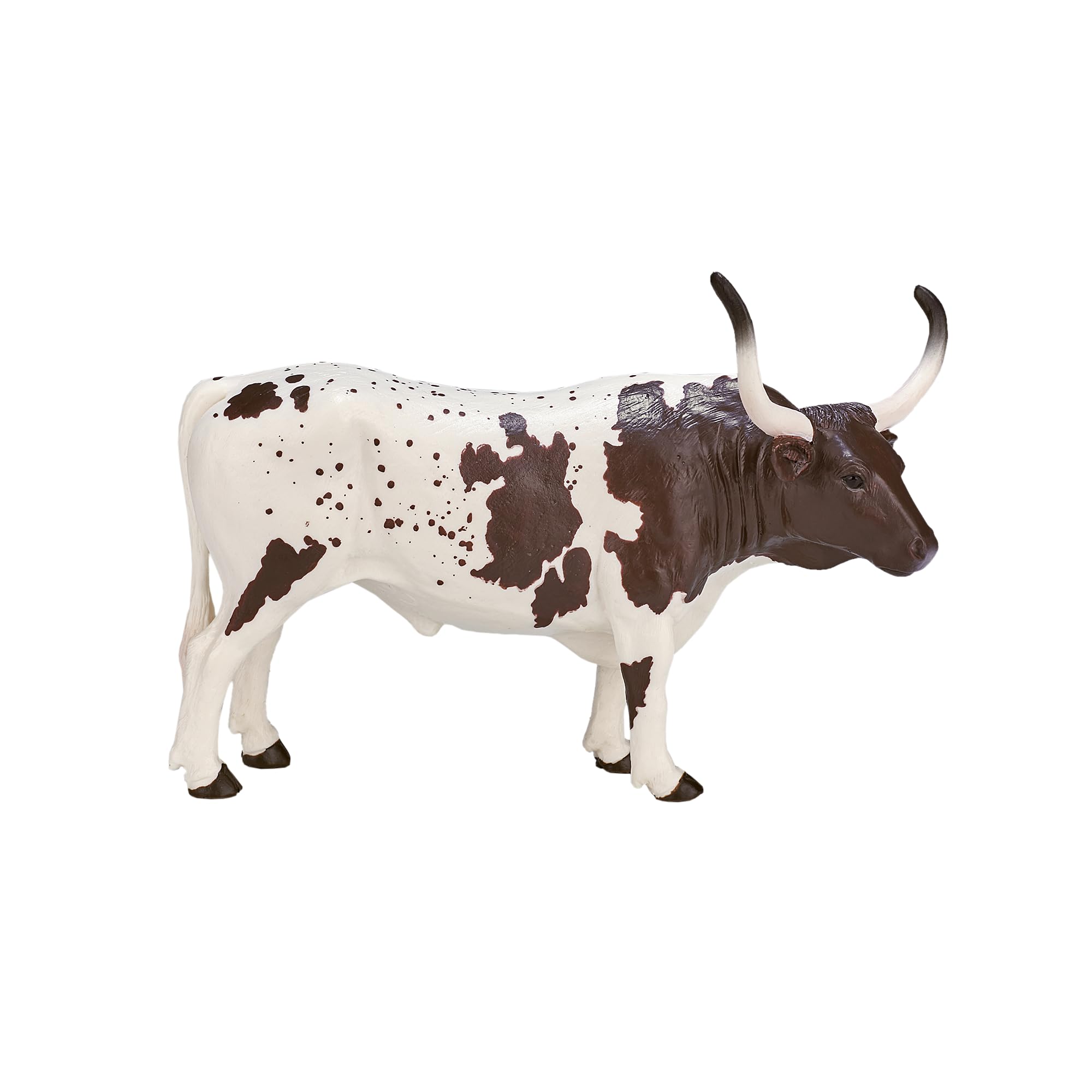MOJO - Texas Longhorn Bull Figurine|Hand-Painted Toy Figure | Farmland Collection | True to Life & Highly Detailed | Designed in UK