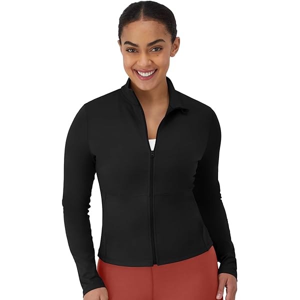 Danskin Women's Athletic Full Zip Corset Yoga Jacket at Amazon