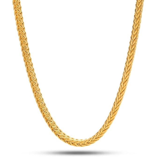Buy 24 Carat Gold Rhodium and Gold Plated Brass Chain for Men at Amazon.in