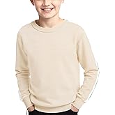 Haloumoning Boys Striped Long Sleeve Sweater Kids Fashion Crewneck Knit Pullover Fall Clothes 5-14Y