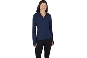 Yogalicious Full-Zip Lightweight Hooded Running Workout Yoga Lux Jacket with Pockets