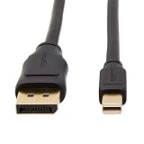 Amazon Basics Mini DisplayPort to DisplayPort Cable 4K 1.8m Gold Plated view 2