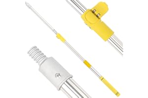 Frebuta Multi-Purpose Extension Pole,2Ft to 7Ft Paint Roller Extension Pole Heavy Duty Telescopic Extandable Pole Light Bulb Changer with Long Handle Stainless Steel Tube Sturdy for Cleaning