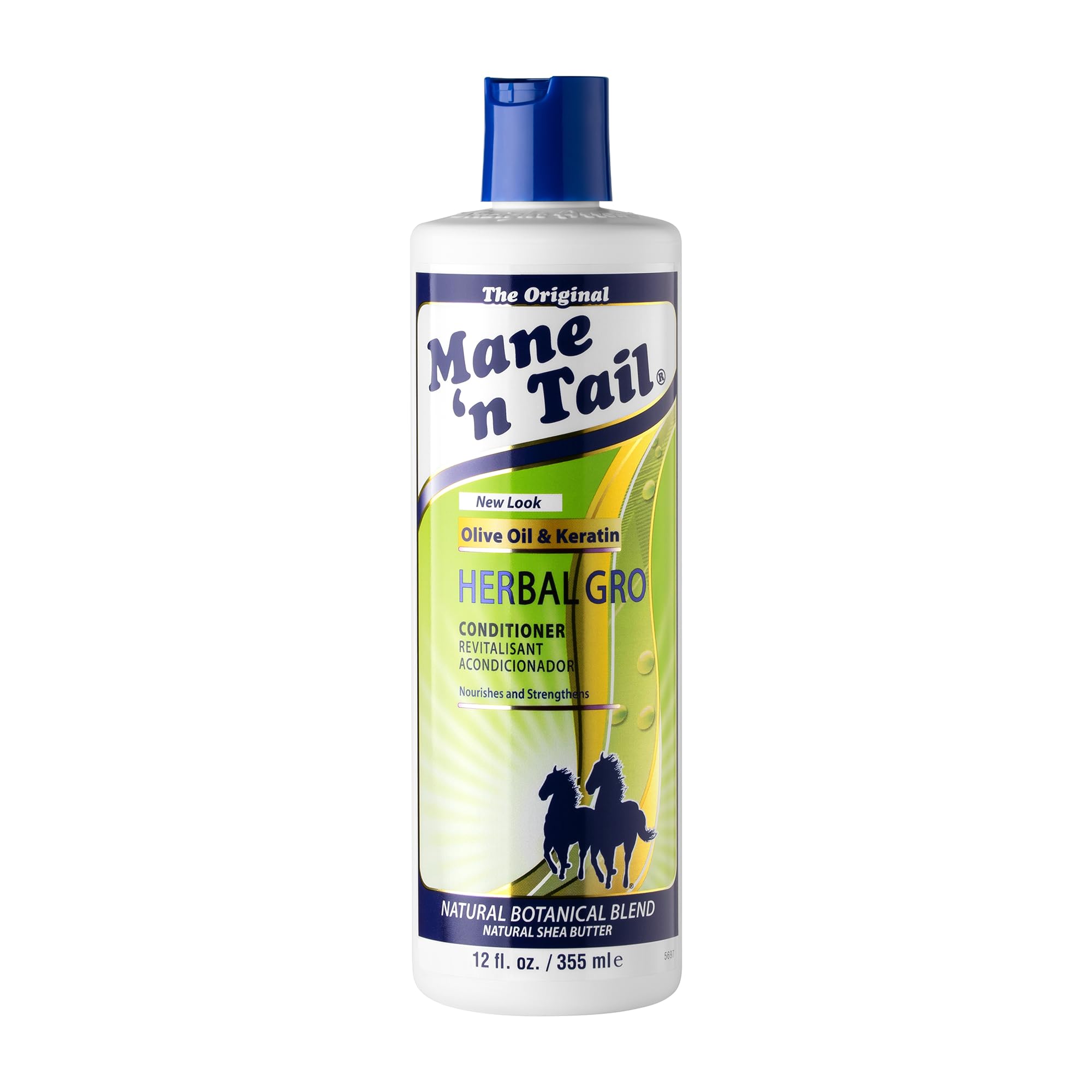 Mane ‘n Tail Herbal Gro Conditioner, Nourishes and Strengthens, Olive Oil and Keratin, 355 ml (Pack of 1)