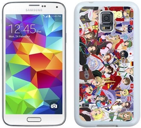 Durable Galaxy S5 Case,DIY I9600 Case Design with Hetalia Axis Powers Samsung Galaxy S5 SV I9600 Phone Case in White