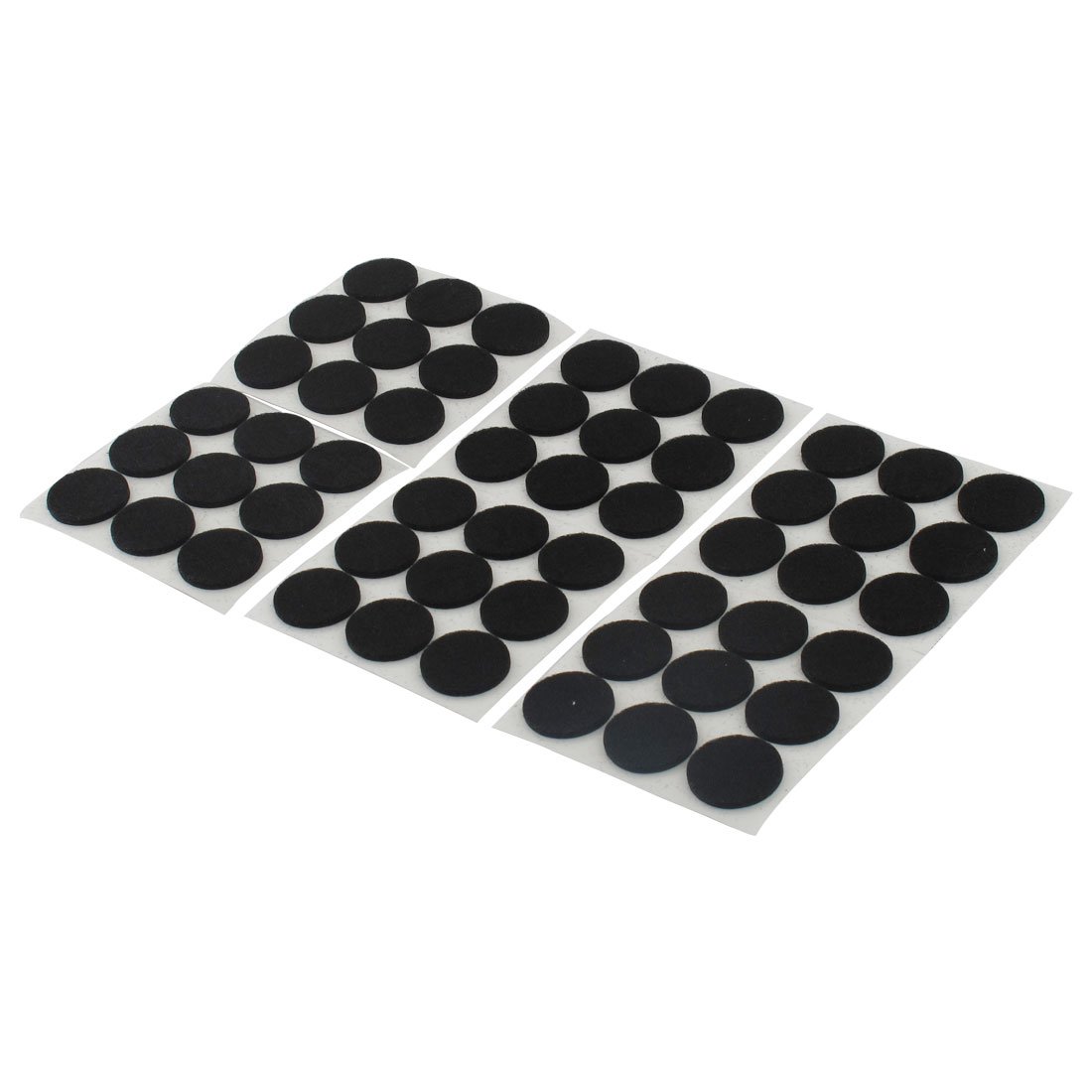 sourcing map Cabinet Chair Desk Legs Surface Protection Furniture Felt Pads Cushions 22mm Diameter 54pcs Black