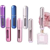Perfume Travel Refillable Bottle,Leak-Proof,Travel Essentials for Women/Men | 6color 5ml Mini atomizer portable spray,aluminum shellleak-proof design,easy bottom-fill pump,Travel&amp;Cruise Essentials