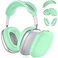 Apple AirPods Max Silicone Case - Ear Pad, Ear Cups, Headband Cover (USB-C/Lightning), Soft Silicone Accessories, Light Green
