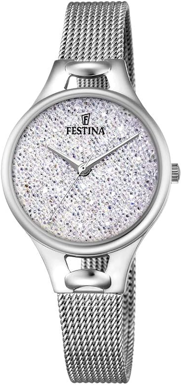 Amazon.com: Festina Mademoiselle Reloj f20336/1 Acero Caso cristales de  Swarovski: Watches
