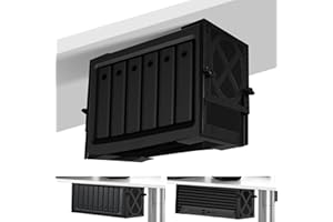 Adjustable Under Desk Mount Bracket Holder for PC or NAS,Heavy-Duty Adjustable Under Desk Mount for Desktop NAS 1/2/4 (Networ