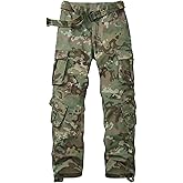 GSGGIG Men's Waterproof Hiking Pants Ripstop Wild Cargo Pants Army Camo Combat Casual Work Pants with 8 Pockets