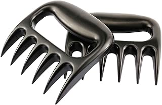 Belmalia 1 Paar Fleisch-Krallen ► Bärenstarke Version ◄ Spitzen aus Kunststoff-Vollmaterial - Fleischgabeln Bärentatzen Grill BBQ Pulled Pork Schwarz