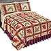 Collections Etc Reversible Fall Foliage & Birds Patchwork Quilt - add Individual Sizes After, King