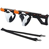 DEVASO Magnetic VR Gun Stock for PSVR2, 3-in-1 Changing VR Handle Accessories for Playstation VR2, Handle Attachment with Shoulder Straps for Enhance FPS Gaming Experience