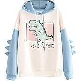 YUUOKPO Dinosaur Hoodie Kawaii Pullover Cute Hooded Sweatshirt For womens