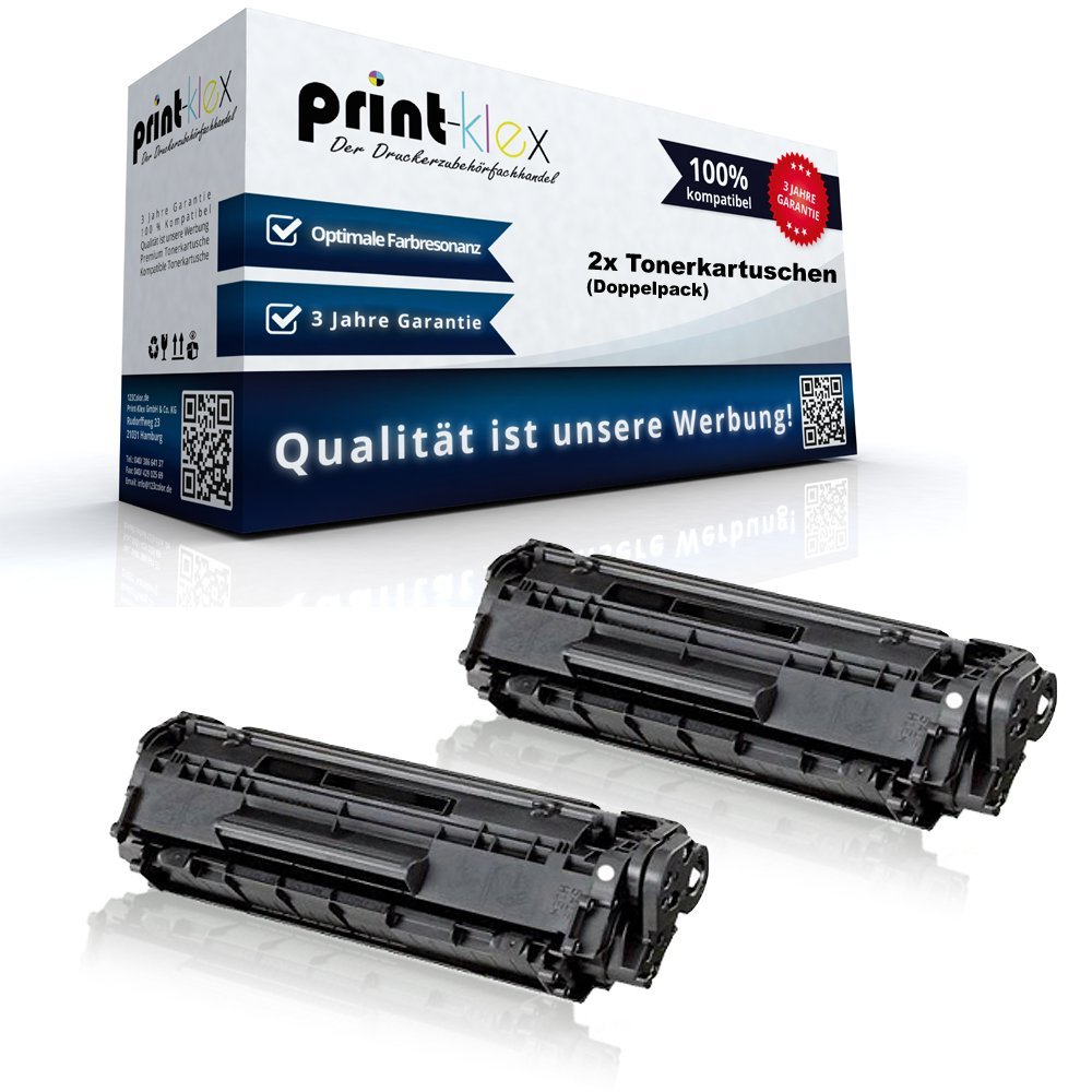 Print-Klex 2x alternative Toner for Canon LBP-2900/LBP-3000/LBP2900 LBP3000 EP703 XXL Black Color Business Series