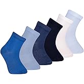 Petit Minou Luna Baby & Toddler Seamless-Toe Viscose from Bamboo Crew Socks (6-Pack)