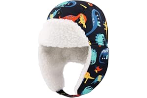 BAVST Winter Trapper Hat for Boys Girls Waterproof Warm Baby Toddler Ushanka Fleece Beanie Hats for 6M-6T