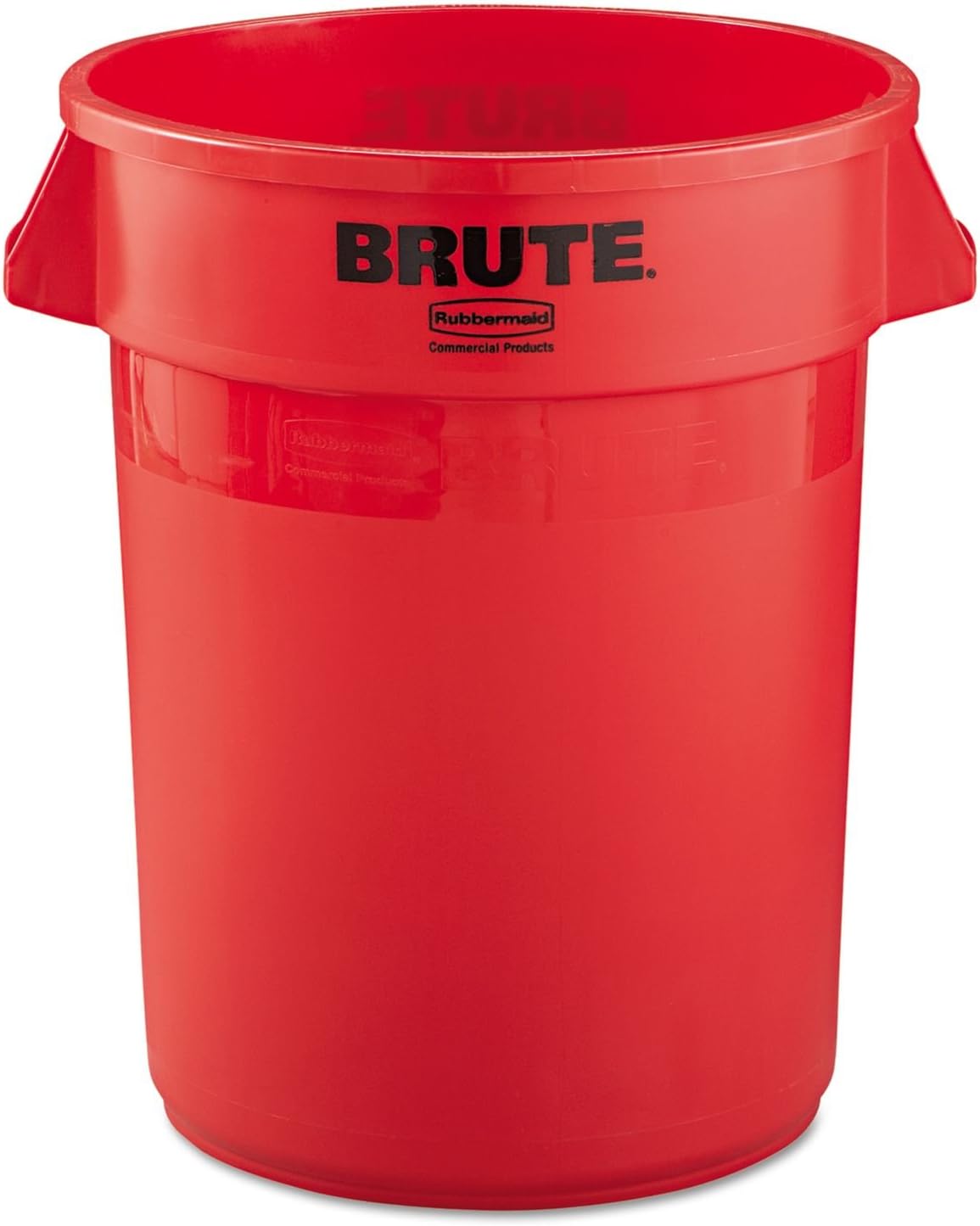Red Garbage Waste Bin, Trash Can, 32 gallons