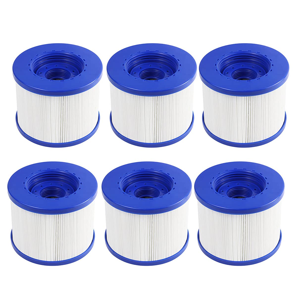 YanBan Swimming Pool Filter 6 Pack Replacement Hot Tube Water Health Spa 104mm PET+non-woven Fabric Compatible With Clever Spa