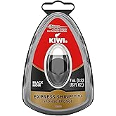 KIWI Express Shine Shoe Sponge, Leather Care for Shoes, Boots, Furniture, Jacket, Briefcase and More, Black, 7mL