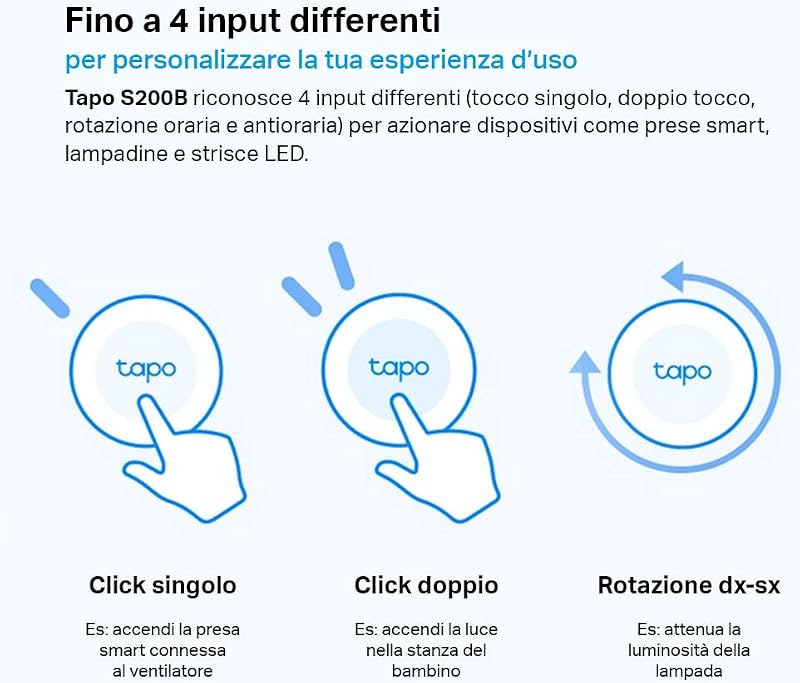 S200B Pulsante Smart Button Azioni Intelligenti Allarme Hub Richiesto