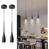 JULiN HOME Black Pendant Lights Kitchen Island, Modern LED Pendant Light Fixtures, Small Mini Pendant Lighting Dimmable Hangi
