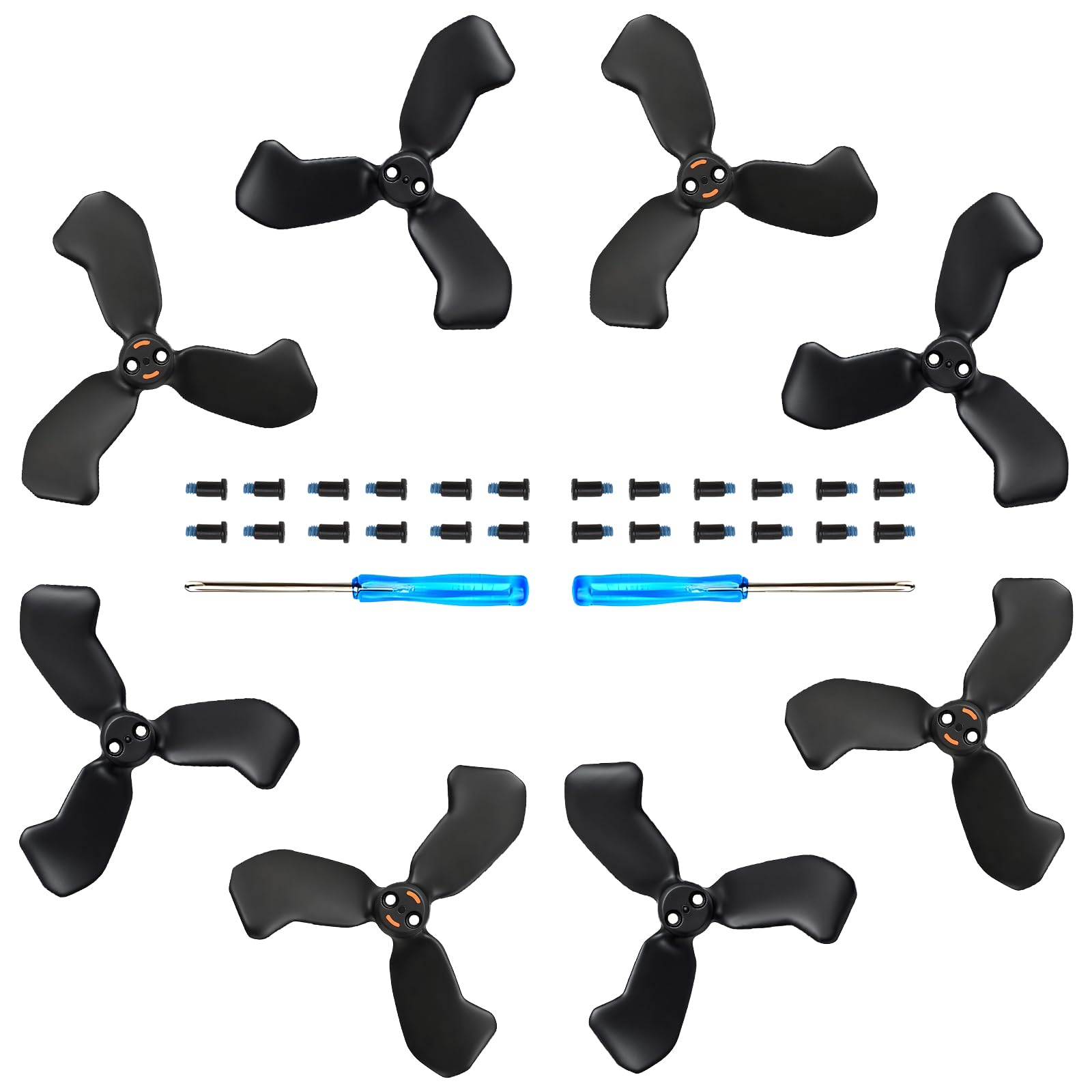 Craznick Propellers for DJI Neo 2 - Drone Accessories Quick Replacement Propeller Spare Blades Low Noise Wings for DJI Neo 2 Drones Exclusive Screwdrivers & Screws 8 Pcs Prop