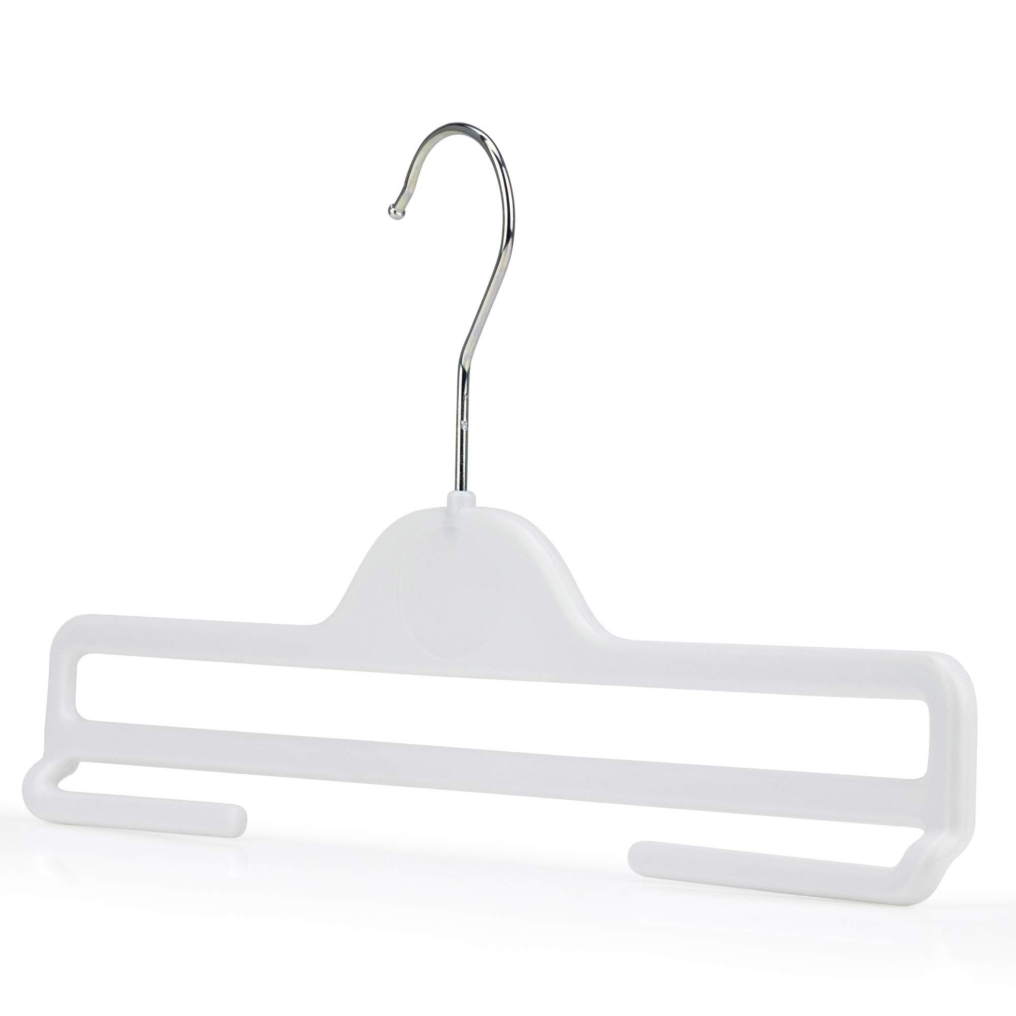 Hangerworld 30 White 35.5cm Strong Plastic Coat Garment Clothes Trouser Jeans Bar Hangers.