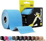 SPORTTAPE Kinesiology Tape 5cm x 5m Blue Waterproof Hypoallergenic