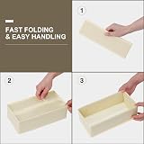 Homsorout 8 Pack Drawer Organisers Beige Foldable Fabric Storage Boxes view 3