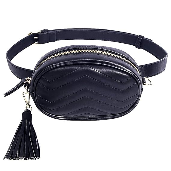 Badiya Snakeskin Fanny Pack for Women Tassel Waist Bag